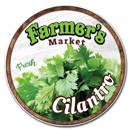Signmission Farmers Market Cilantro Circle Corrugated Plastic Sign, C-12-CIR-Cilantro C-12-CIR-Cilantro